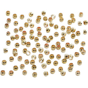 Wireklemmer, forgyldt, diam. 2 mm, 100 stk./ 1 pk.