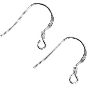 Fransk ørekrog, sterling sølv, L: 14 mm, 10 stk./ 1 pk.