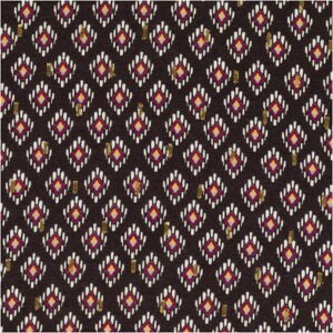 Fin viscose m/ ikat print Brun