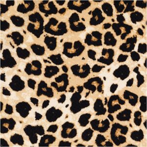 Crepe m/ leopard print Lys camel