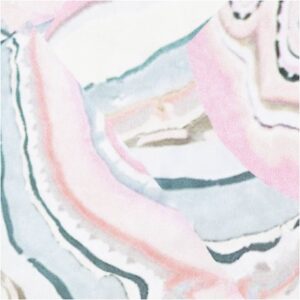 Cupro m/ akvarel streger Misty rose