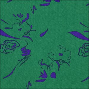 Viscose/ tencel m/ print Forest green