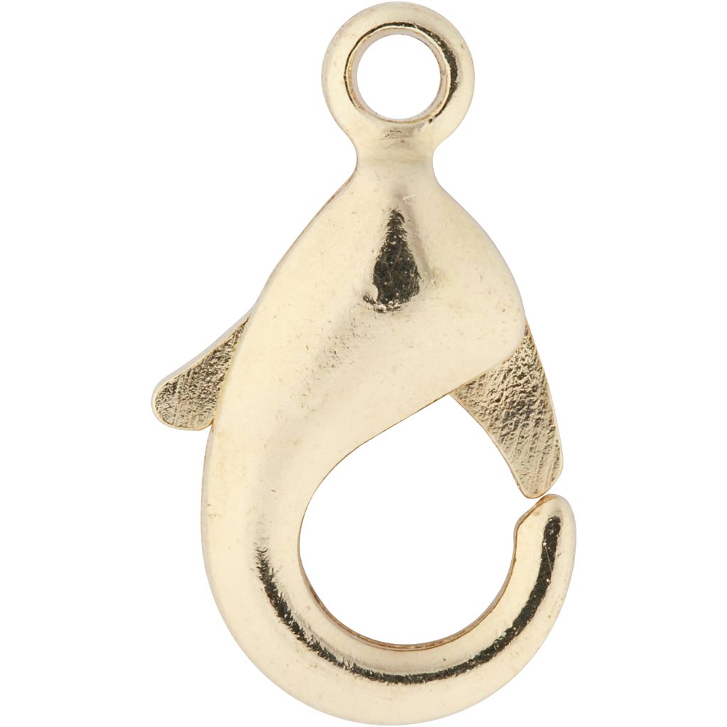 Karabinhage, forgyldt, L: 10,1 mm, 100 stk./ 1 pk.