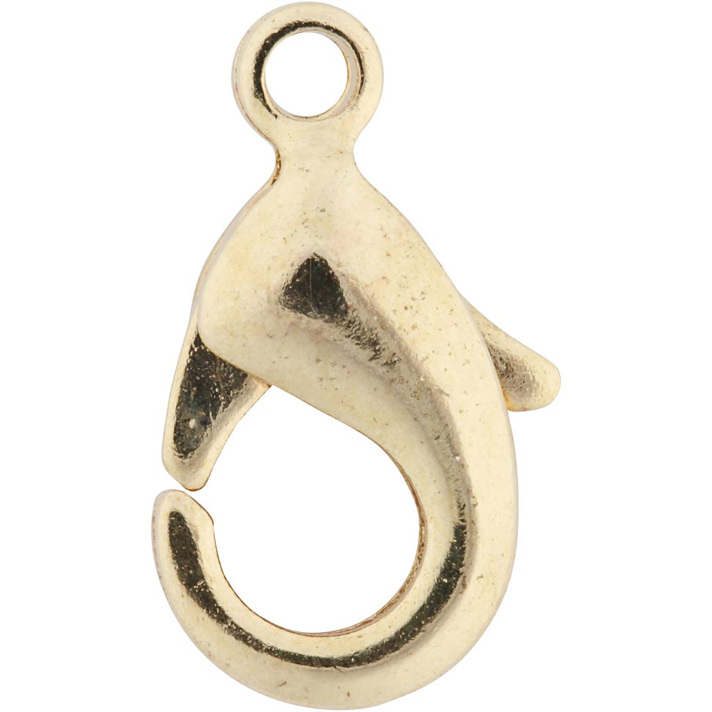 Karabinhage, forgyldt, L: 10,1 mm, 100 stk./ 1 pk. - Billede 2