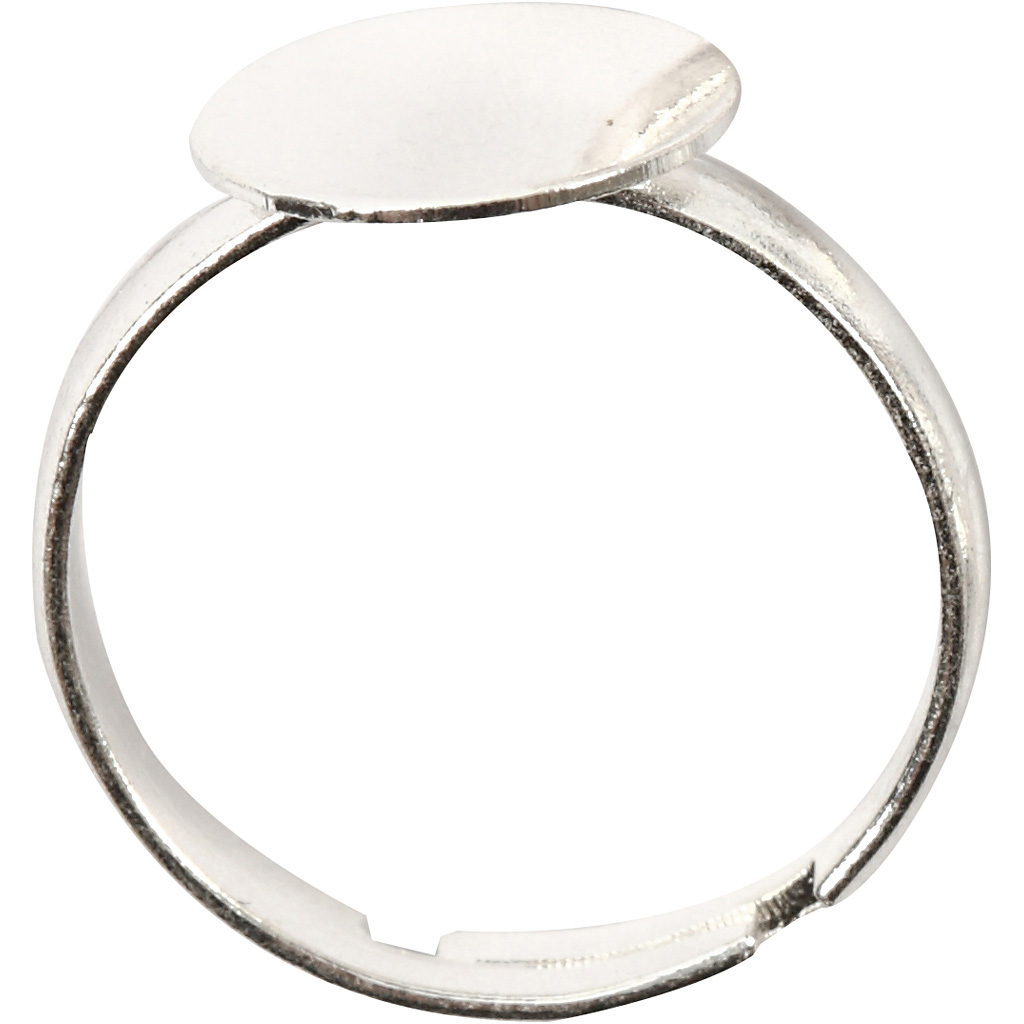Fingerring, forsølvet, 15 stk./ 1 pk.