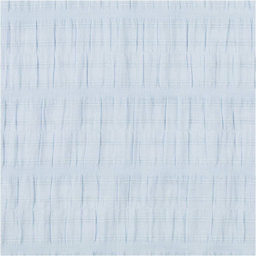 Bomulds voile m/ smock Lyseblå