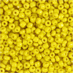 Rocaiperler, gul, diam. 3 mm, str. 8/0 , hulstr. 0,6-1,0 mm, 25 g/ 1 pk.
