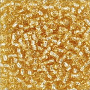 Rocaiperler, guld, diam. 3 mm, str. 8/0 , hulstr. 0,6-1,0 mm, 25 g/ 1 pk.