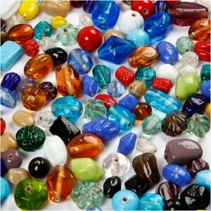 Glasperlemix, ass. farver, str. 7-18 mm, hulstr. 1 mm, 1000 g/ 1 pk.