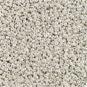 Rocaiperler, sølv metal, diam. 1,7 mm, str. 15/0 , hulstr. 0,5-0,8 mm, 25 g/ 1 pk.
