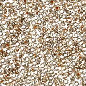 Rocaiperler, rosaguld, diam. 1,7 mm, str. 15/0 , hulstr. 0,5-0,8 mm, 25 g/ 1 pk.