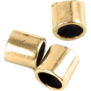 Enderør, forgyldt, str. 2x2 mm, hulstr. 1,4 mm, 80 stk./ 1 pk.