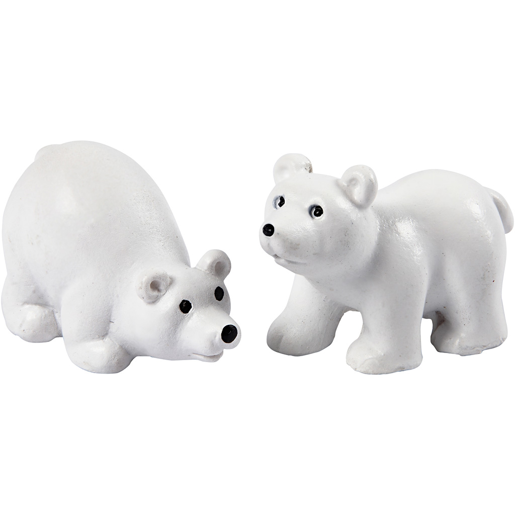 Minifigurer, hvid, H: 30 mm, L: 45 mm, 2 stk./ 1 pk.