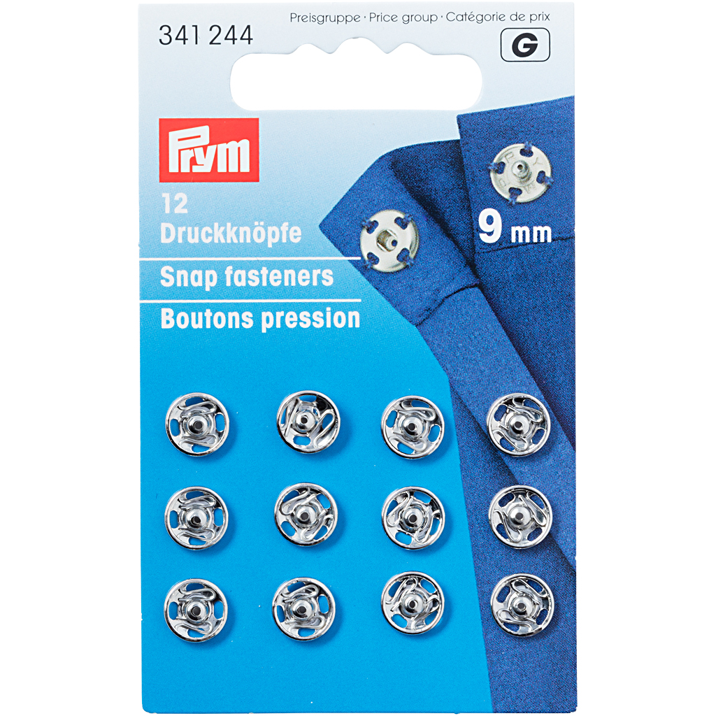 Tryklåse, 9 mm, 12 stk. Sølv - Billede 4