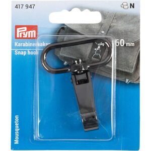 Karabin snapluk 40 x 60mm, Sort metal