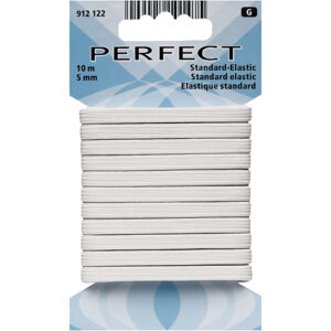 Elastik, 5 mm, 10 meter, Hvid