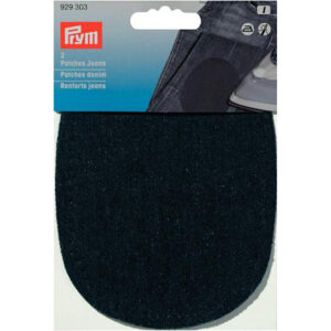 Denim lap til påstrygning, Marine, 2 stk.