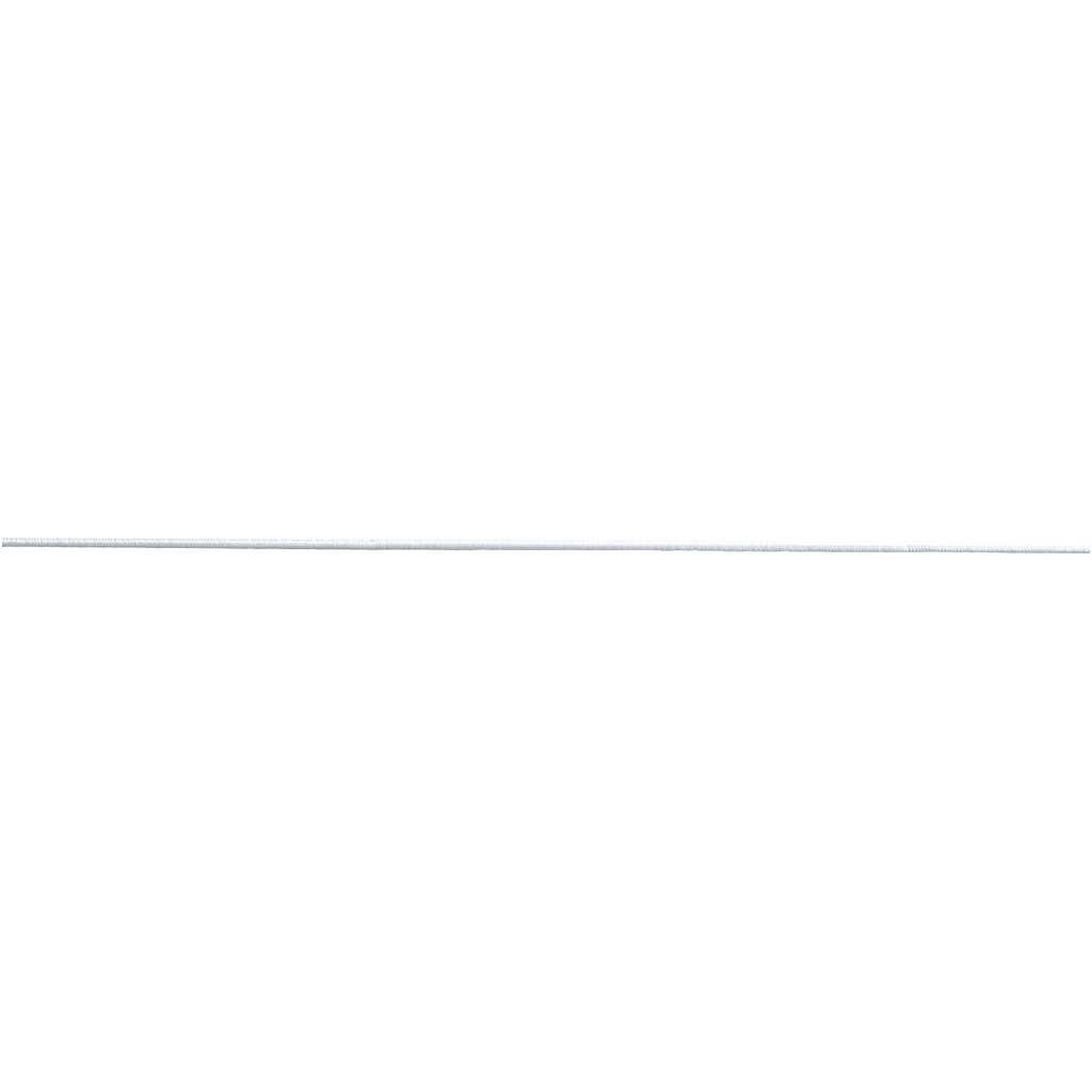 Rund elastik 1,5mm, 3meter, Hvid - Billede 2