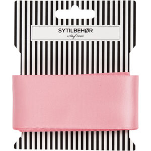 Satin bånd - Dob. face, B: 38 mm, babypink, 5m