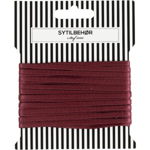 Satin bånd - Dob. face, B: 3 mm, bordeaux, 10m.