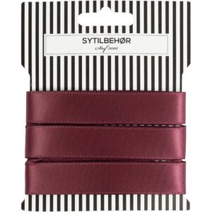Satin bånd - Dob. face, B: 15 mm, bordeaux, 5m.