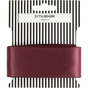 Satin bånd - Dob. face, B: 38 mm, bordeaux, 5m.
