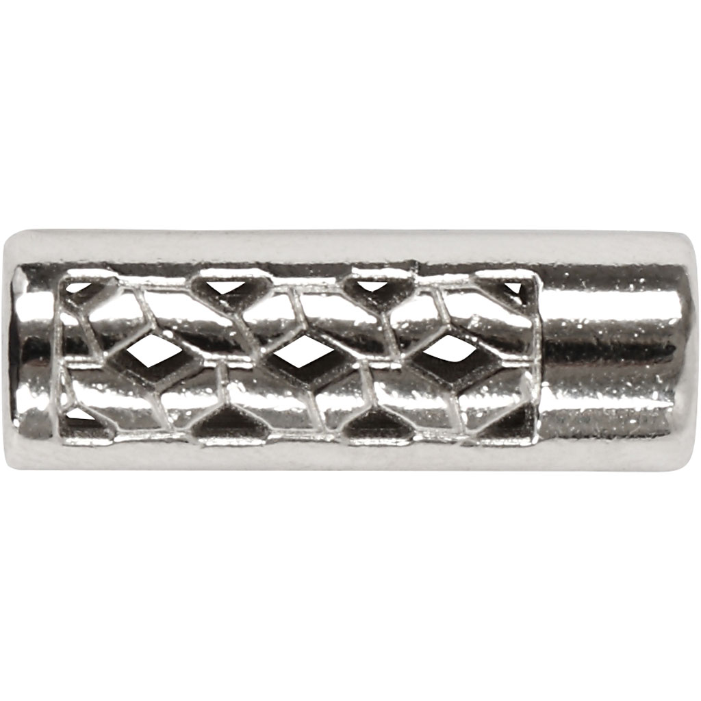 Endeskjuler metal, diam. 20 mm, sølv, 1stk.