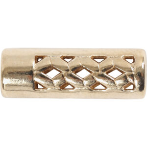 Endeskjuler metal, diam. 20 mm, guld, 1stk.