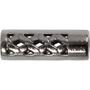 Endeskjuler metal, diam. 20 mm, antik sølv, 1stk.