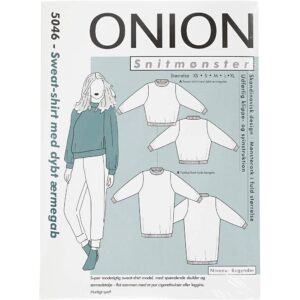Onion Plus Størrelser, Sweat-shirt m/ dybt ærmegab