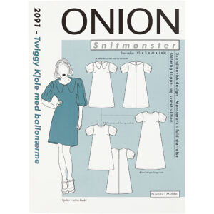 Onion Mønster, Twiggy kjole m/ ballonærme