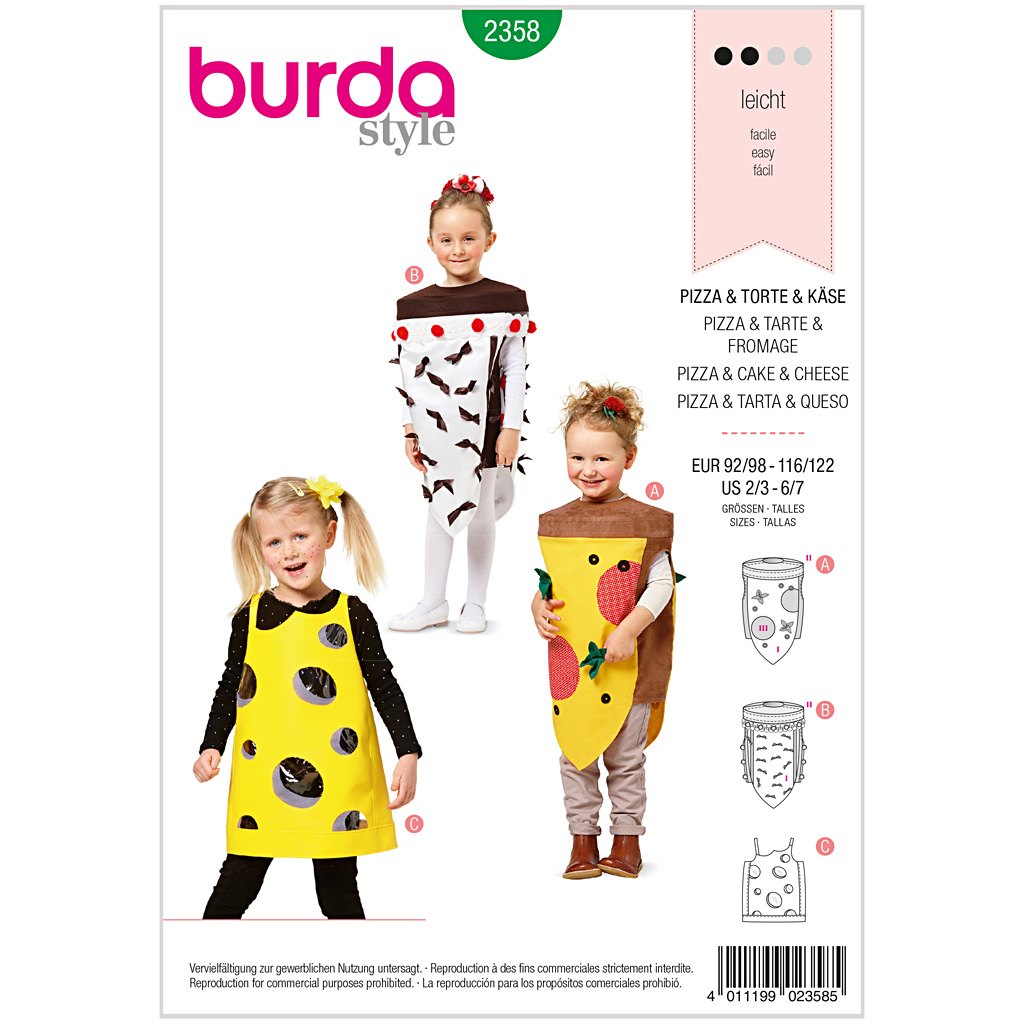 Burda Mønster, gul, 1stk.