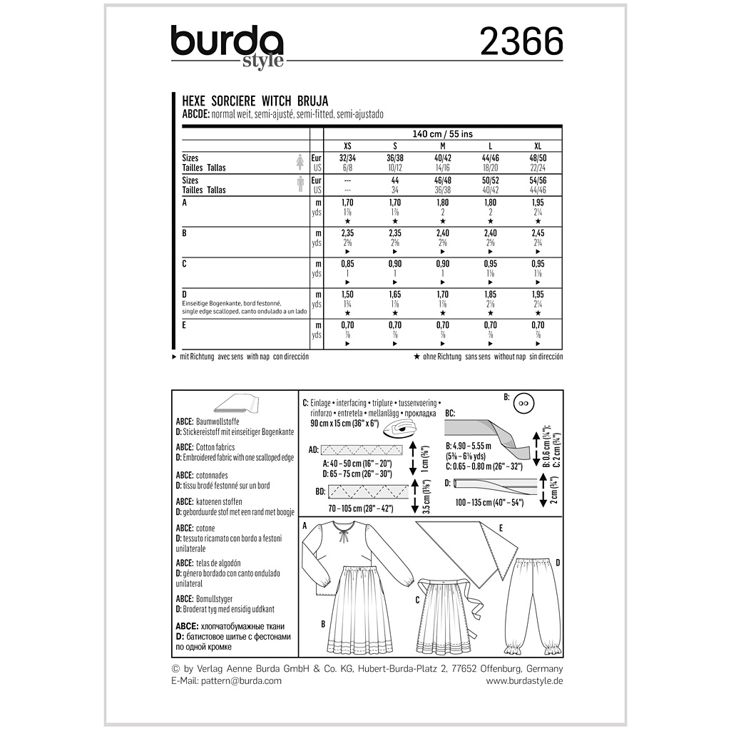 Burda Mønster, Karneval Heks - Billede 2