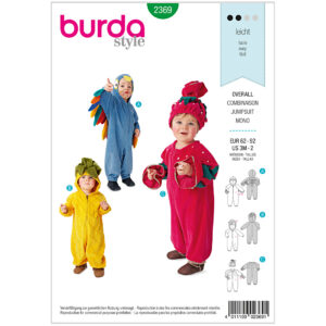 Burda Mønster børn, Karneval Overall. Str 62-92