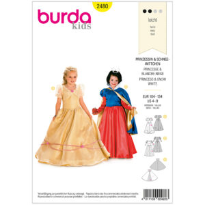 Burda mønster Børn, Karneval, prinsesse og snehvide