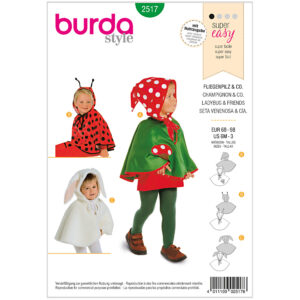 Burda Mønster Børn, Karneval Mariehøne. Str. 68-98