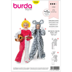 Burda mønster, Børn,  Karneval Klovn og Kat
