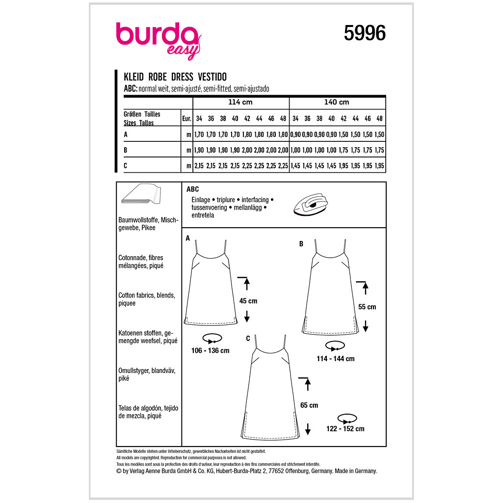 Burda mønster, Kjole, - Billede 2