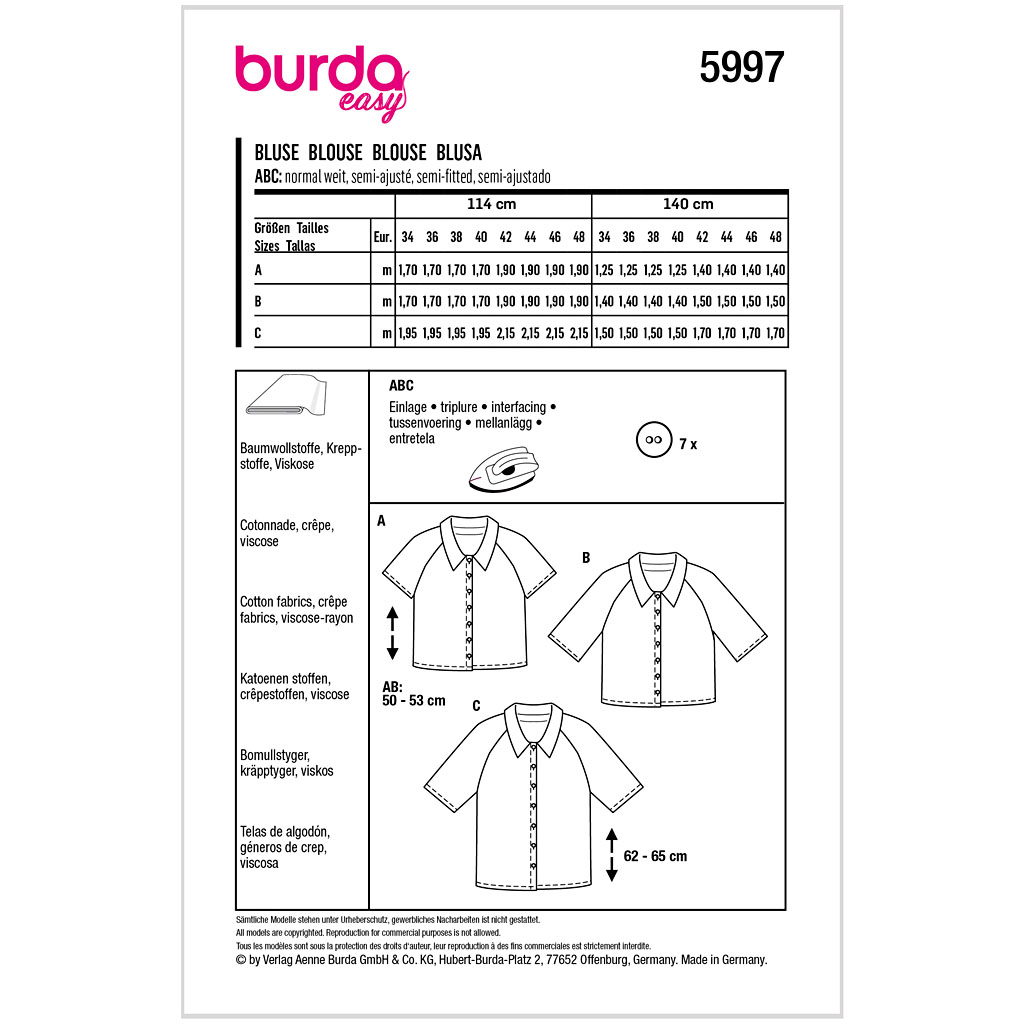 Burda Mønster, Bluse - Billede 2