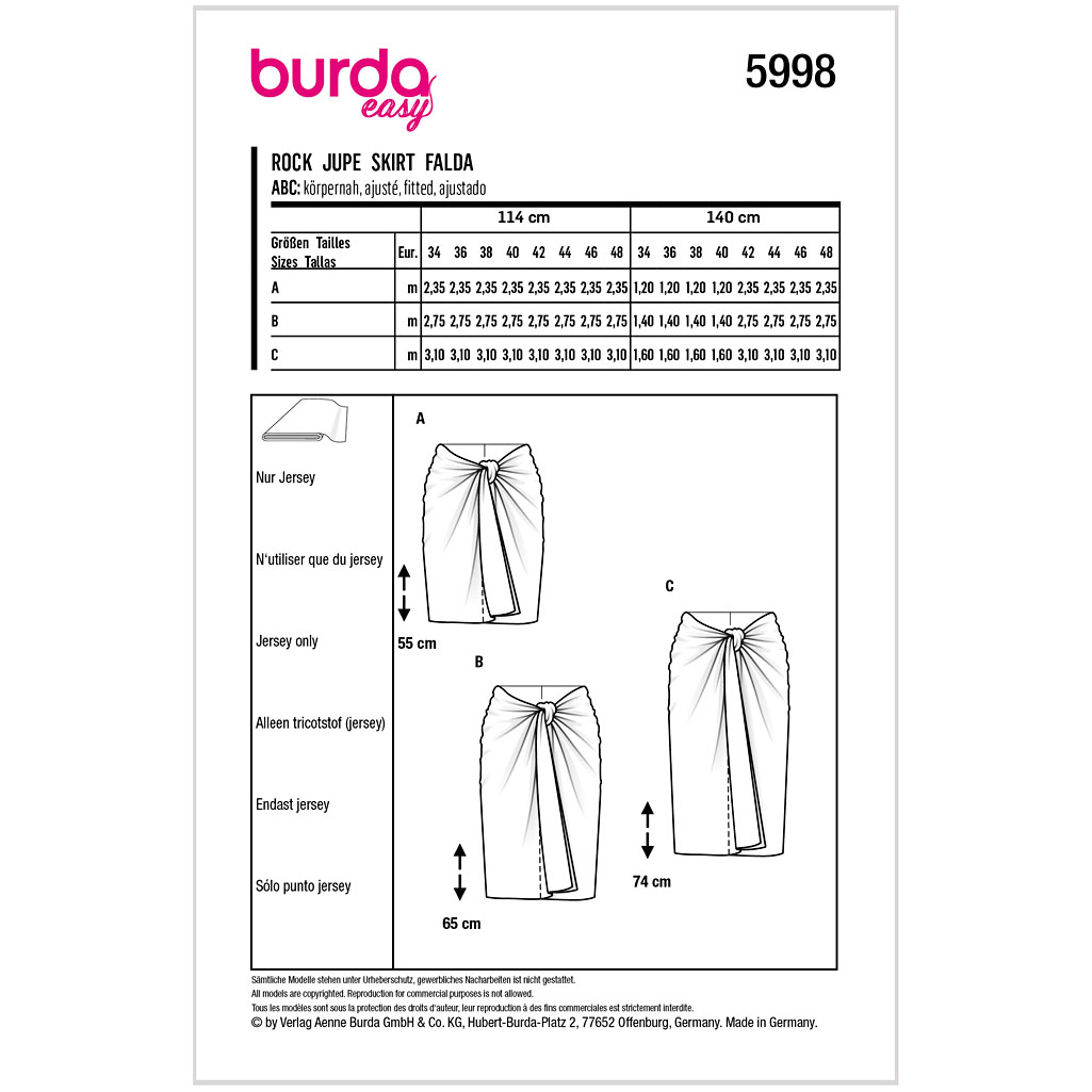 Burda mønster, Nederdel, - Billede 2