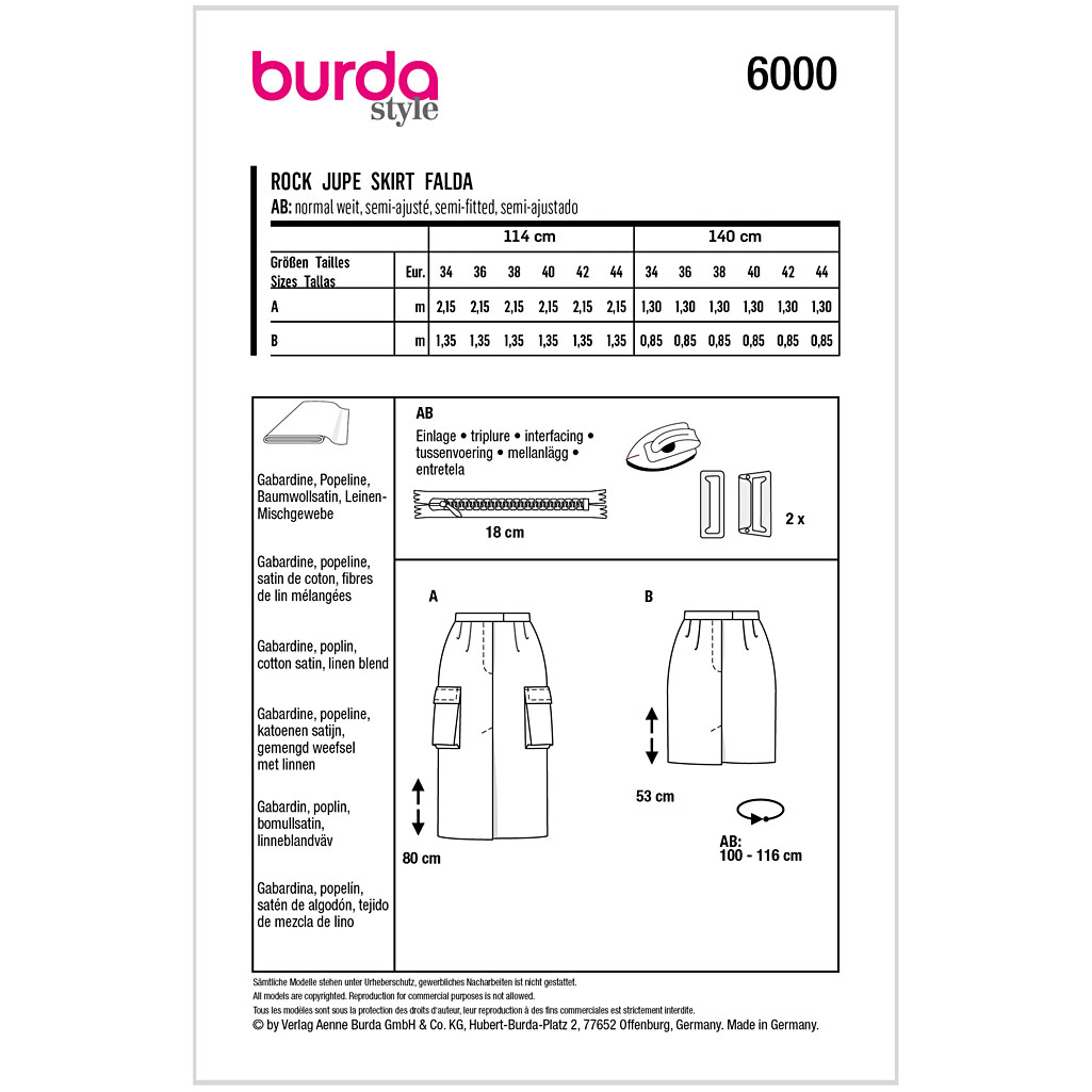 Burda Mønster, Nederdel - Billede 2