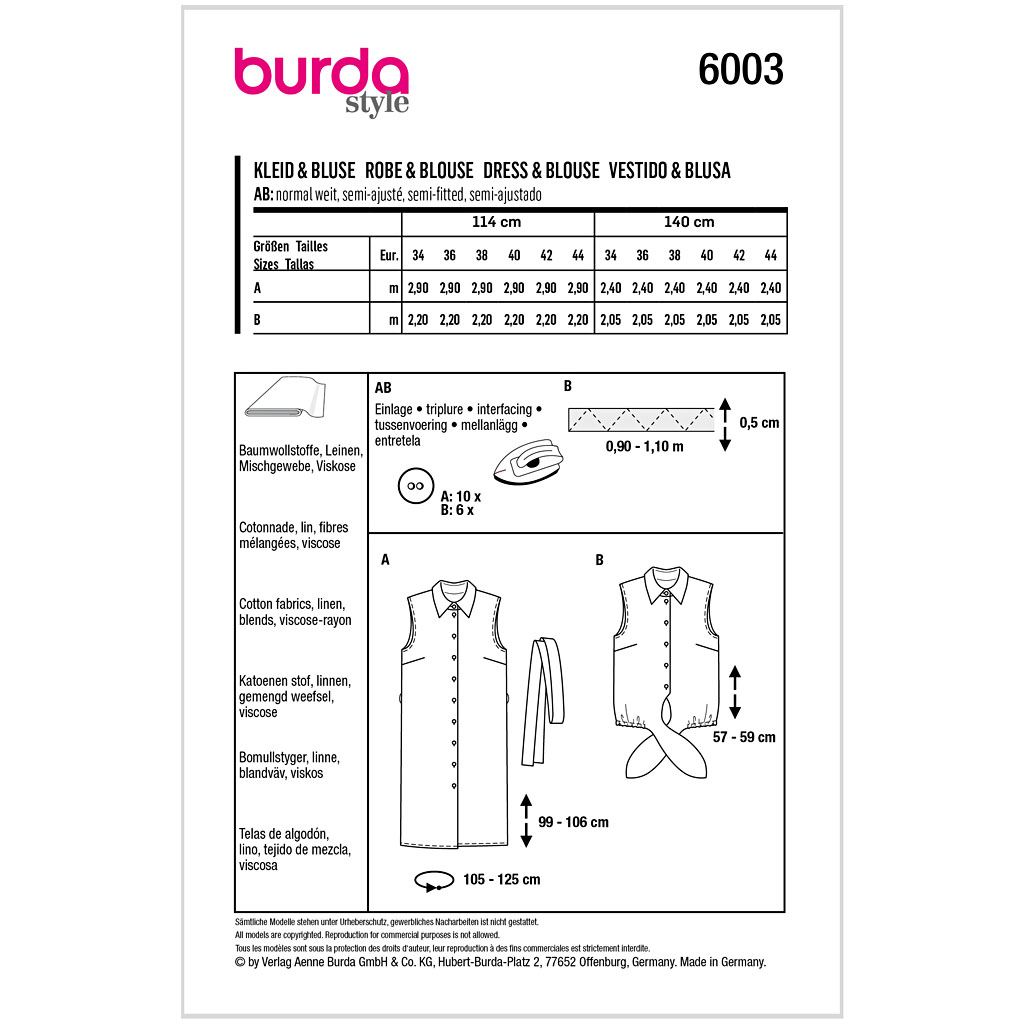 Burda Mønster, Kjole og bluse - Billede 2