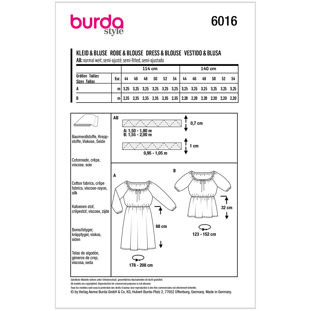 Burda Mønster, Kjole og bluse - Billede 2