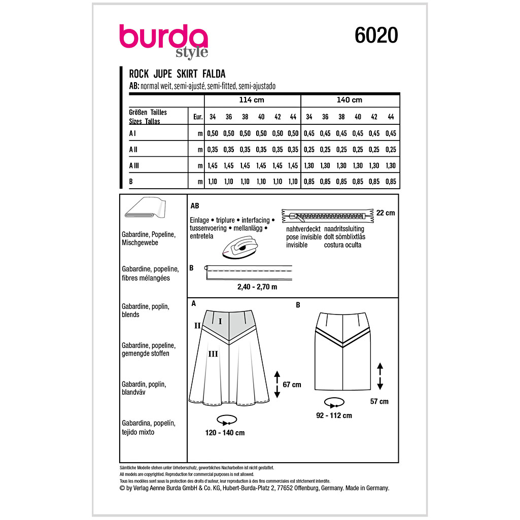 Burda Mønster, Nederdel - Billede 2