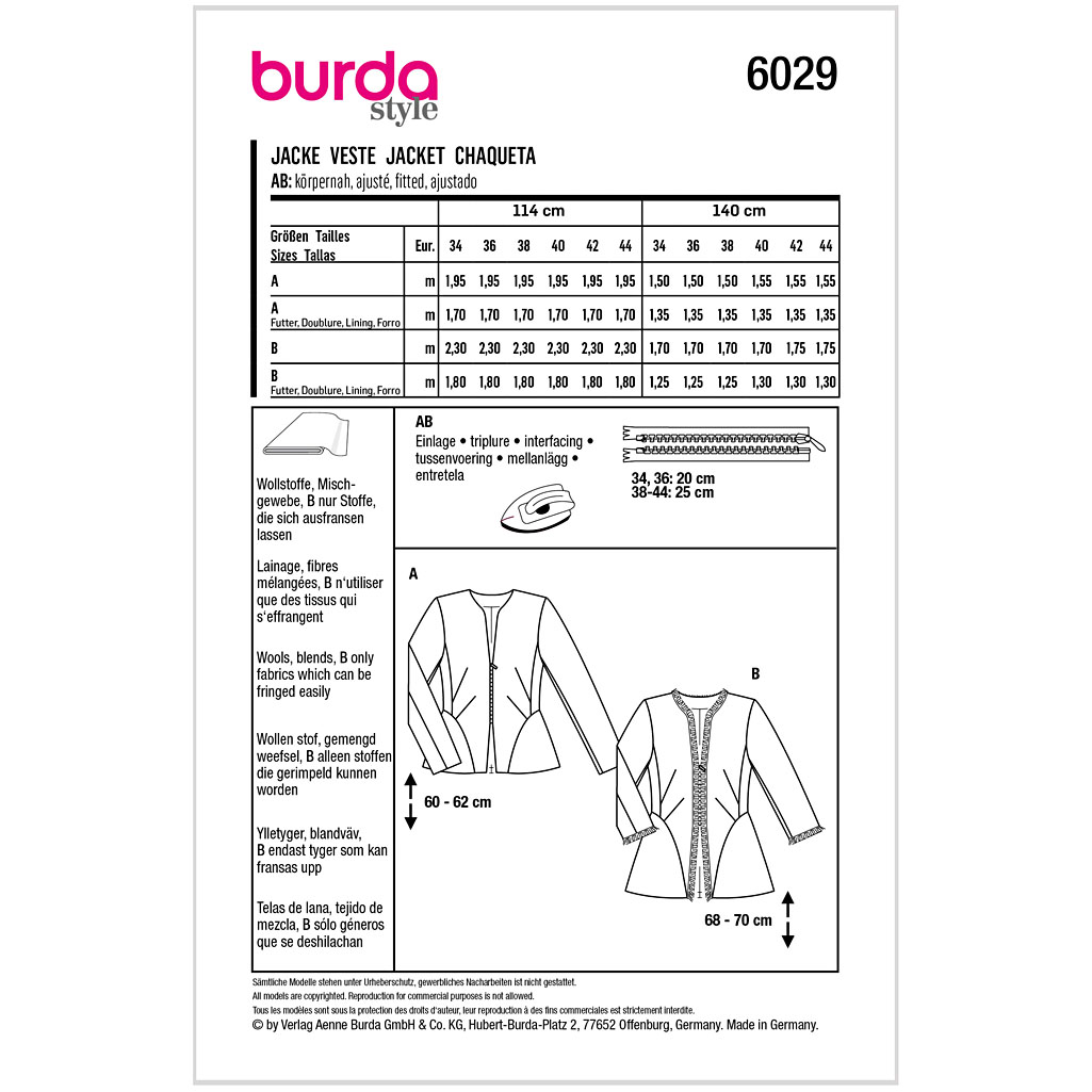 Burda Mønster, Jakke - Billede 2