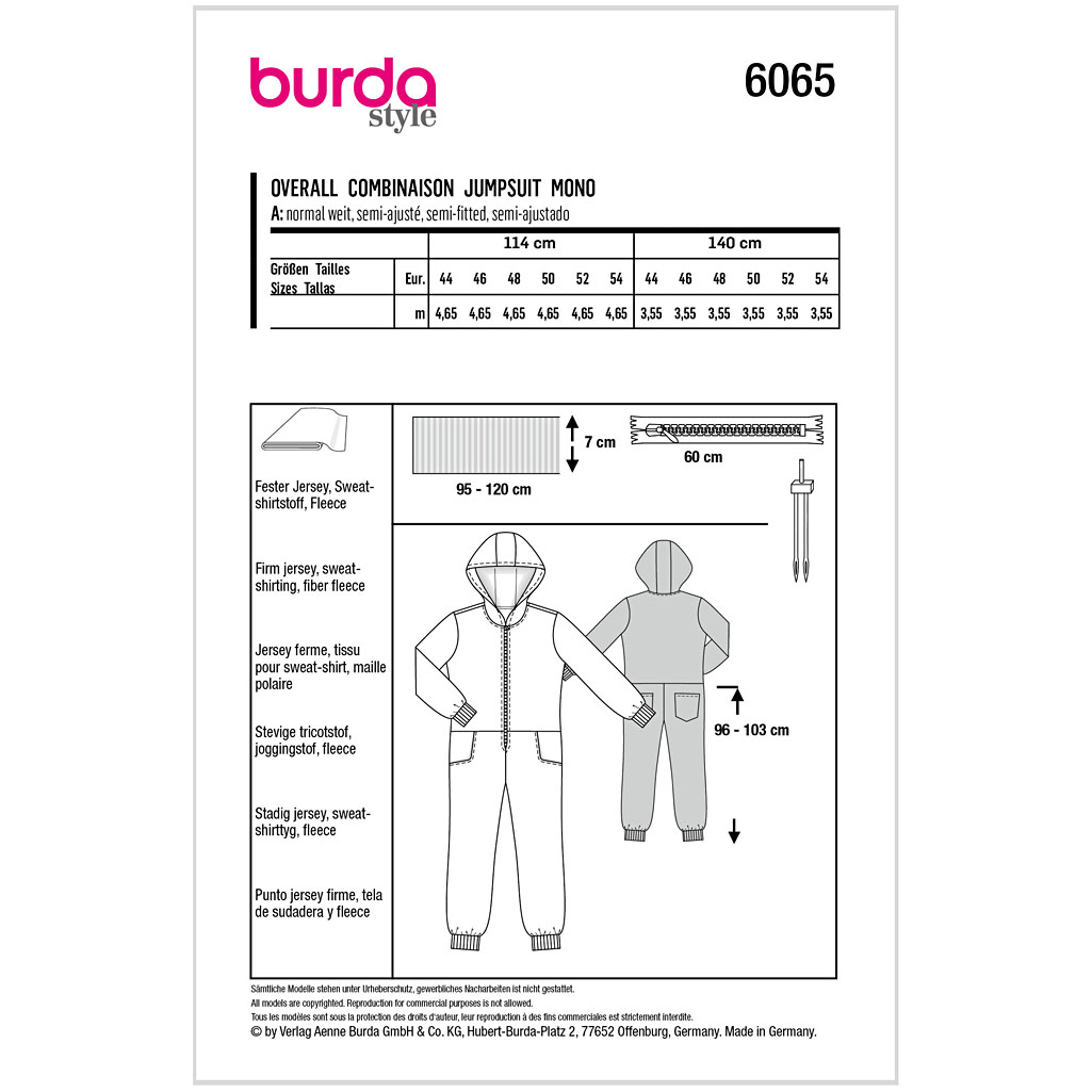 Burda mønster mænd, Jumpsuit - Billede 2