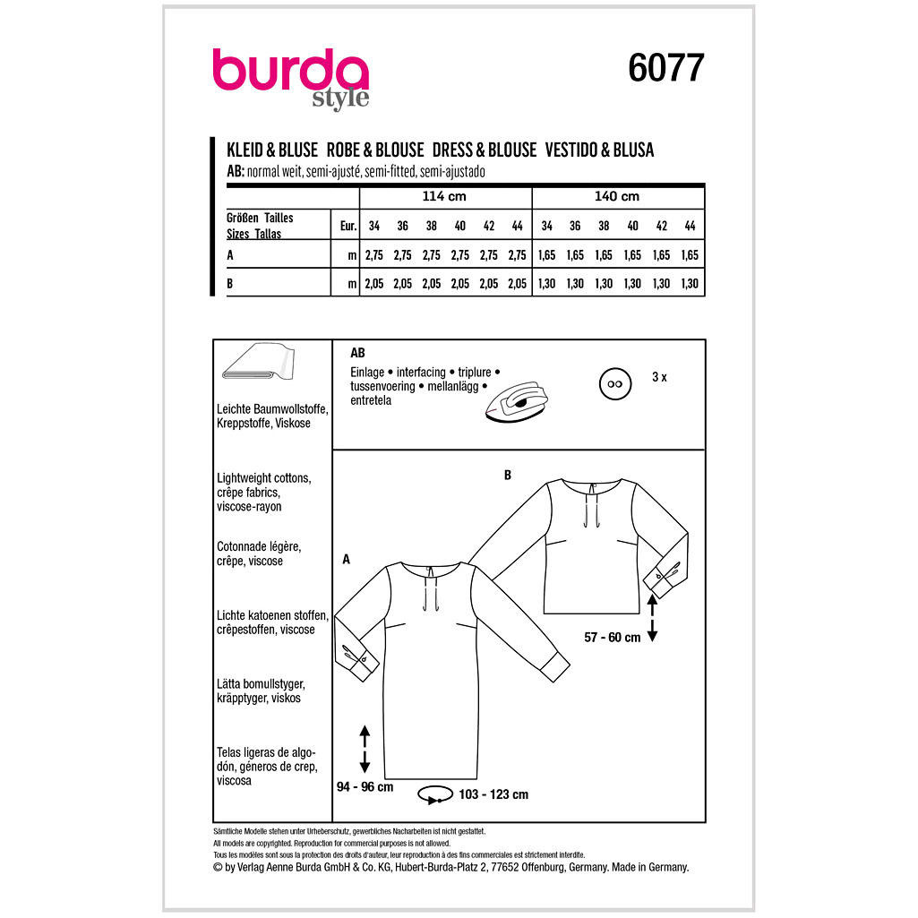 Burda mønster, Kjole og bluse - Billede 2