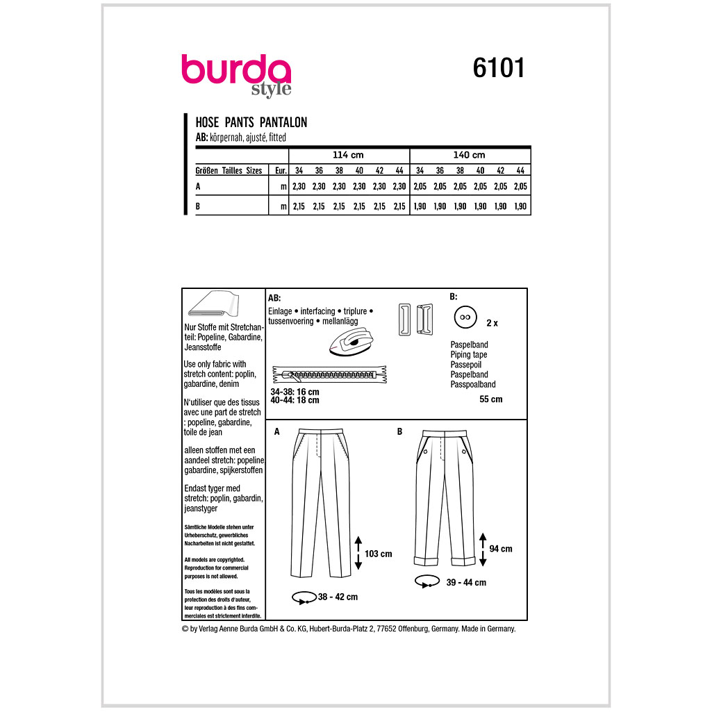 Burda Mønster, Bukser - Billede 2