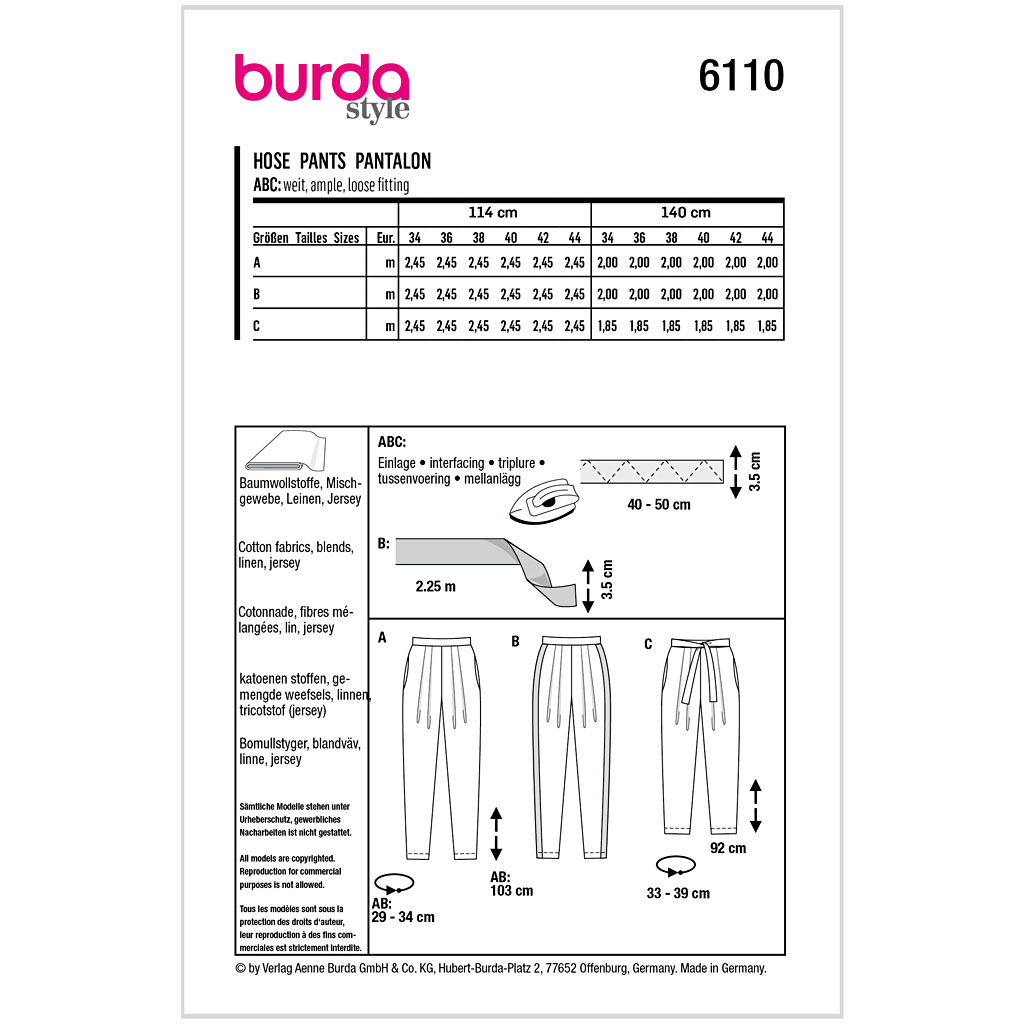 Burda Mønster, Bukser - Billede 2