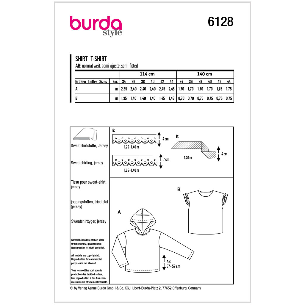 Burda Mønster, Hoodie Sweatshirt - Billede 2